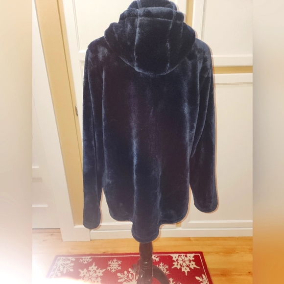 32° HEAT Women's Cozy Navy Blue Fleece Zip-Up Hoodie - Picture 5 of 12